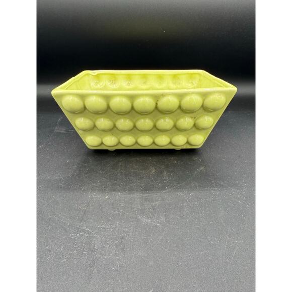 Antique Art Pottery Rectangle Planter Bowl Cont Centerpiece - Green - Picture 1 of 8